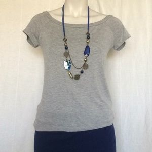 ASOS gray slinky "ultimate crop top" size 10